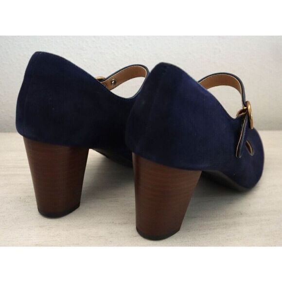 Söfft SF0073477 Women's Sz 8M Sky Navy Blue Suede Petra Mary Jane Pumps - Picture 2 of 9